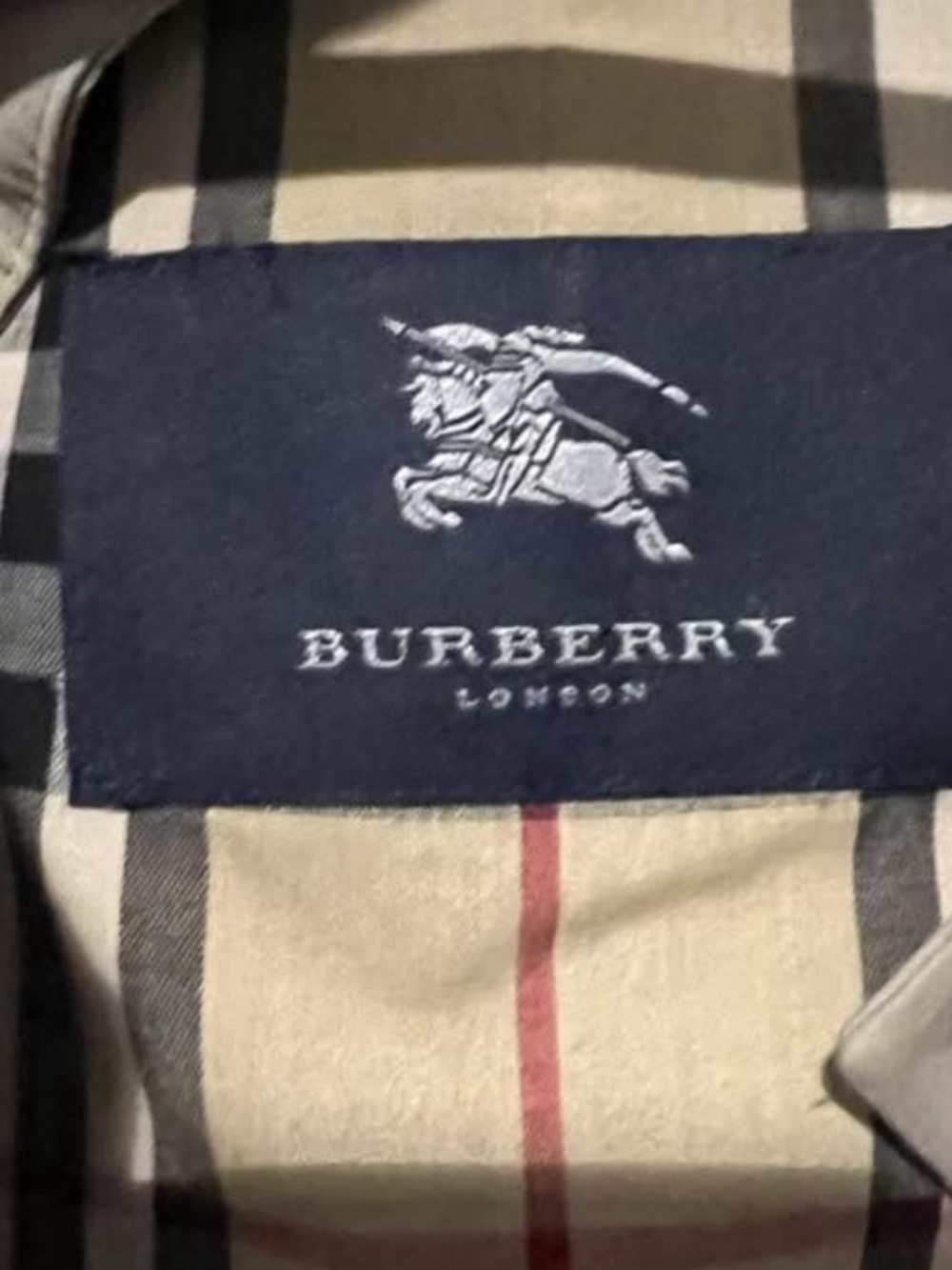 Burberry Beige Black Plaid Jacket